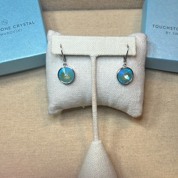 Touchstone Crystal Jewelry - TSC Lulu Earrings - Silky Sage Delite